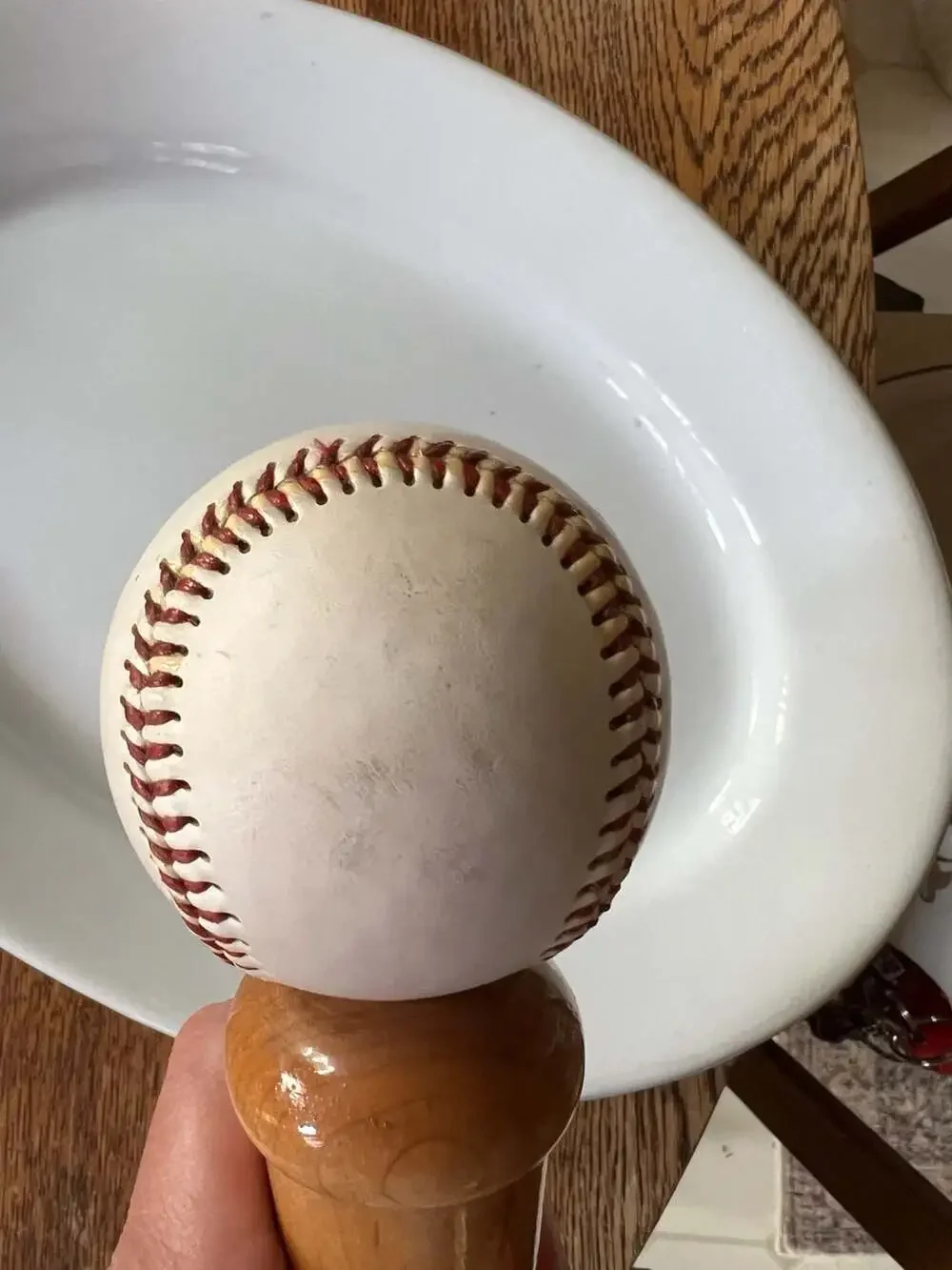 Miller Lite wood baseball